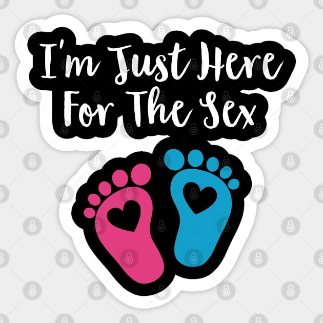 I'm just here for the sex gender reveal Sticker by CreativeShirt